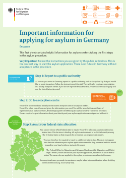 Important information for applying for asylum in Germany