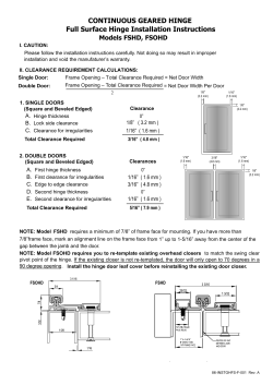 CONTINUOUS GEARED HINGE Full Surface Hinge