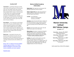 Grades 3-7 - Marian University Athletics