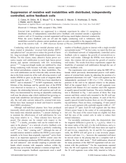 Suppression of resistive wall instabilities with distributed