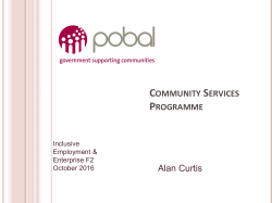 CSP in 2016 Overview and Key Expectations October 2016