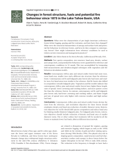 Changes in forest structure, fuels and potential fire behaviour since
