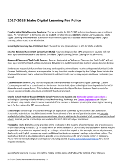 Fee Policy 2017-2018 - Idaho Digital Learning Academy