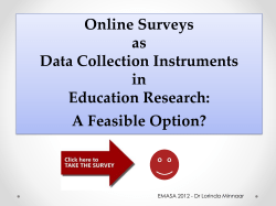 Online surveys as data collection instruments in education research