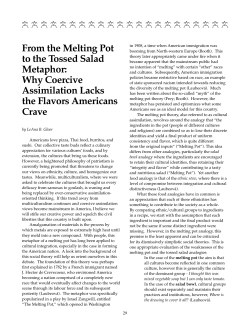 From the Melting Pot to the Tossed Salad Metaphor