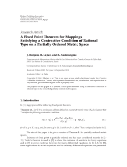 A Fixed Point Theorem for Mappings Satisfying a