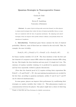 Quantum Strategies in Noncooperative Games