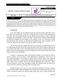 Research Article Introduction Comic and laughter are two different