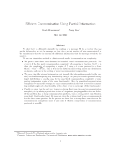 Efficient Communication Using Partial Information