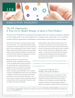 The IoT Opportunity: Is Your Go-to-Market Strategy as Smart as Your