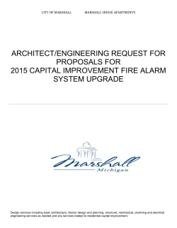 architect/engineering request for proposals for