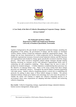 The Role of Collective Bargaining in Corporate Change Strategy