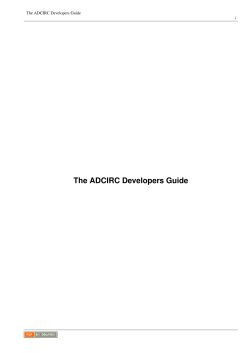 The ADCIRC Developers Guide