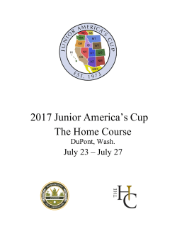 2017 Junior America`s Cup Captain`s Packet