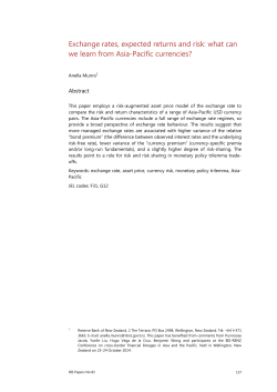 Exchange rates, expected returns and risk