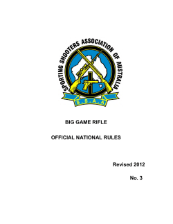 Big Game Rifle rule book - Sporting Shooters` Association of Australia