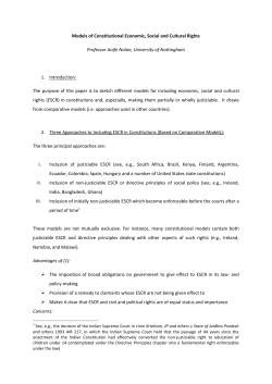 Models of Constitutional Economic, Social and Cultural Rights