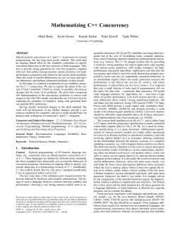 Mathematizing C++ Concurrency