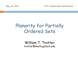 Planarity for Partially Ordered Sets