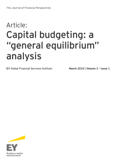 Capital budgeting: a &ldquo;general equilibrium&rdquo; analysis