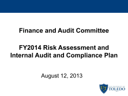 FY2014 Risk Assessment