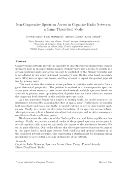 Non-Cooperative Spectrum Access in Cognitive Radio Networks: a