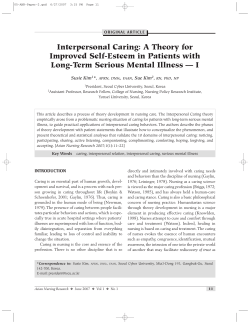 Interpersonal Caring: A Theory for Improved Self