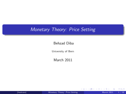 Price Setting - Harris Dellas