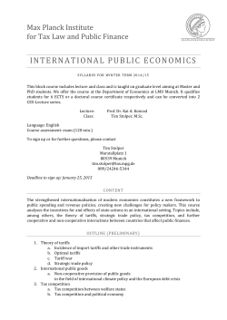 INTERNATIONAL PUBLIC ECONOMICS