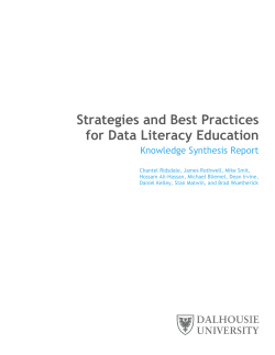 Strategies and Best Practices for Data Literacy Education