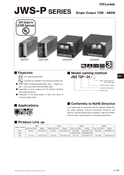 jws-p series - TDK Product Center