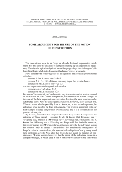 some arguments for the use of the notion of construction