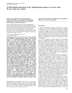 TCDD-mediated alterations in the AhR