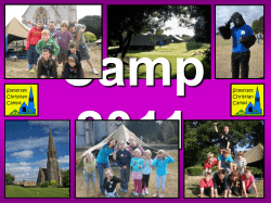 Camp 2011 What, Where and When