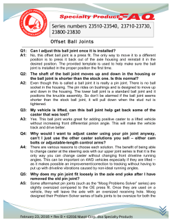 Offset Ball Joints Series numbers 23510-23540
