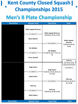 Round One Quarter Final Semi Final Final Round One Quarter Final