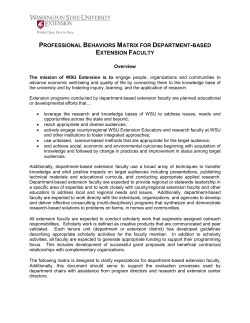 Department Based Extension Matrix