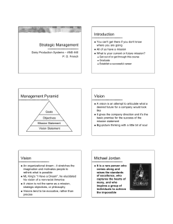 Strategic Management Introduction Management Pyramid Vision