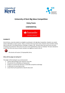 The Template &ndash; headings for your ideas summary