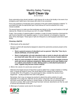 Spill Clean Up Training - Sue Schauls Consulting