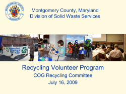 Montgomery County Division of Solid Waste Services