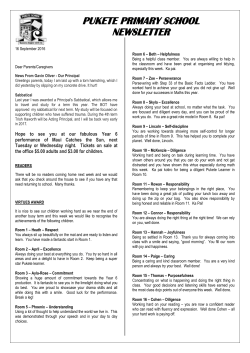 pukete primary school newsletter