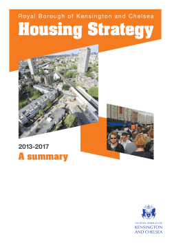 Housing Strategy summary leaflet - Royal Borough of Kensington