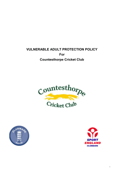 Draft Child Protection Policy for NAVCA
