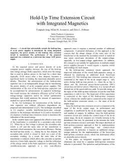 Hold-Up Time Extension Circuit with Integrated Magnetics