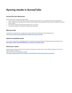 Syncing Results Mechanism