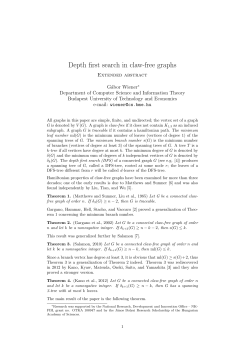 Depth first search in claw