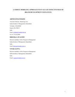 a choice modeling approach to evaluate effectiveness of
