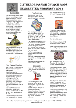 Summer BBQ - Clitheroe Parish Church Amateur Operatic