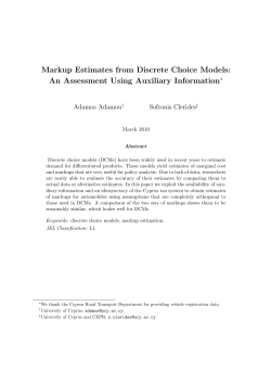 Markup Estimates from Discrete Choice Models